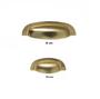 Imagem de Puxador concha vivaro 222 dourado fosco italy line 96 mm recartilhado - grande