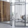 Imagem de Puxador de Porta Aço Inox Escovado 50cm Portas Pivotante Madeira Vidro Temperado Modelo Eros
