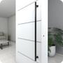 Imagem de Puxador De Porta Preto Inox Vidro Pivotante 60Cm M.S