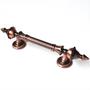 Imagem de Puxador Duplo Classic 260mm Cobre Antigo Porta Pivotante Correr Passagem Madeira Vidro Colonial Clássico Rústico - Máxima Metais