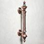 Imagem de Puxador Duplo Classic 260mm Cobre Antigo Porta Pivotante Correr Passagem Madeira Vidro Colonial Clássico Rústico - Máxima Metais