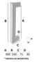 Imagem de Puxador Duplo DF 904 - Inox 202 - Escovado - 30 cm