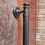 Imagem de Puxador Duplo Porta Pivotante Correr Rústico Davinci 300mm  Preto Fosco