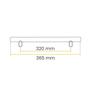 Imagem de Puxador Haste Redondo Preto Com Friso 320 Mm / 36,5 Cm Para Gavetas Mk