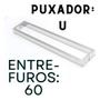 Imagem de Puxador U De Porta Aço Inox 60cm Vidro Madeira Social Correr