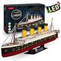 Imagem de Puzzle 3D CubicFun Titanic com LED - Navio de 35" para Adultos