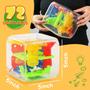 Imagem de Puzzle 3D Maze Cube 3 Otters 72 Obstáculos Educacional Toy Kids
