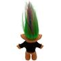 Imagem de PVC Vintage Trolls Bonecas Lucky Doll Action Figures Cromatic Lovely for Collections, School Project, Arts and Crafts, Party Favors - 7.5" Tall (Include The Length of Hair) (Camiseta Preta)