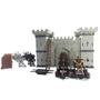 Imagem de PXRJE Cavaleiros do Castelo Medieval Action Figure Toy Army Playset com Castelo de Montar, Catapulta e Carruagem Puxada a Cavalo Grande Presente para Meninas e Meninos (A1)