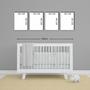 Imagem de QADR45-Kit 4 Quadros Decorativos Quarto de Bebê 30x40cm