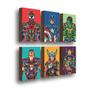 Imagem de QADR46-Kit 6 Quadros Decorativos Heróis Marvel 20x30cm