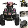 Imagem de Quadriciclo Eletrico Biemme Quatry Cross 12V Preto Rosa Girl