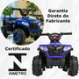 Imagem de Quadriciclo ElÉtrico Infantil Azul Veiculo Bateria 6v