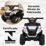 Imagem de Quadriciclo Infantil Branco ElÉtrico 6v CrianÇa 5km/h