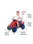 Imagem de Quadriciclo Infantil Carrinho de Passeio com Pedal e Haste Empurrador para Crianças