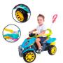 Imagem de Quadriciclo Infantil Carrinho Passeio Veículo Passeio Porta Objetos Prático Antiderrapante Removível Toque Seguro