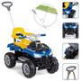 Imagem de Quadriciclo Infantil Cross Up Azul Com haste Direcionavel 