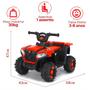 Imagem de Quadriciclo Infantil Elétrico 6v Zippy Toys Vermelho