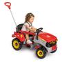 Imagem de Quadriciclo Infantil Trator Tracamp Vermelho com Pedal e Empurrador Calesita - 1046