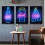 Imagem de Quadro 3 Telas Bar E Restaurantes Neon"