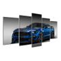 Imagem de Quadro 5 Peças Ford Mustang Carro Azul Black Blue Mosaico 07