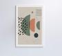 Imagem de Quadro Abstrato Círculo, Pontos e Meia Lua