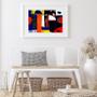 Imagem de Quadro Abstrato Horizontal Cores Intensas - 60X48Cm