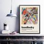 Imagem de Quadro Abstrato Poster Kandinsky 24x18cm - com vidro