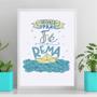 Imagem de Quadro Aponta Pra Fé e Rema 45x34cm - com vidro