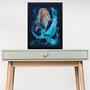 Imagem de Quadro Arquétipo Mago Com Fênix 33x24cm - com vidro