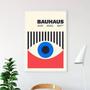 Imagem de Quadro Arte Abstrata Bauhaus Eye Poster 33X24Cm - Com Vidro