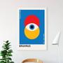 Imagem de Quadro Arte Abstrata Bauhaus - Poster 45X34Cm - Com Vidro