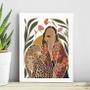 Imagem de Quadro Arte Boho Mulher 24X18Cm - Com Vidro