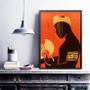 Imagem de Quadro Arte Candomblé Xangô 24x18cm - com vidro