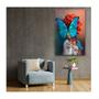 Imagem de Quadro Arte Conceito Blue Butterfly Face Borda Infinita