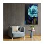 Imagem de Quadro Arte Conceito Color Paint Woman Blue Rose Borda Infinita