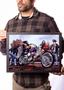 Imagem de Quadro Arte David Mann Motociclista Policia Moto Custom