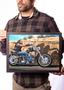 Imagem de Quadro Arte David Mann Motociclista Sombra Garota