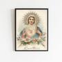 Imagem de Quadro Arte Sacra Sagrado Coração De Maria Vintage 45x34cm - com vidro