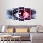 Imagem de Quadro Artístico O Olhar Mosaico 5 Peças Eyes Decorativo