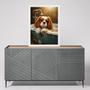 Imagem de Quadro Banheiro Cão Charles Spaniel 24x18cm - com vidro