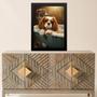 Imagem de Quadro Banheiro Cão Charles Spaniel 24x18cm - com vidro