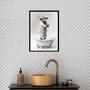 Imagem de Quadro Banheiro Coleção Animais - Boi 45X34Cm - Com Vidro