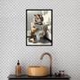 Imagem de Quadro Banheiro Coleção Animais - Tigre 24X18Cm - Com Vidro