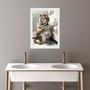 Imagem de Quadro Banheiro Coleção Animais - Tigre 45x34cm - com vidro