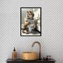Imagem de Quadro Banheiro Coleção Animais - Tigre 45x34cm - com vidro