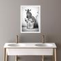 Imagem de Quadro Banheiro Coleção Animais - Zebra 24x18cm - com vidro
