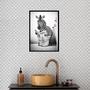 Imagem de Quadro Banheiro Coleção Animais - Zebra 24x18cm - com vidro