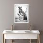 Imagem de Quadro Banheiro Coleção Animais - Zebra 33X24Cm - Com Vidro