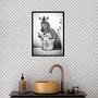 Imagem de Quadro Banheiro Coleção Animais - Zebra 33X24Cm - Com Vidro